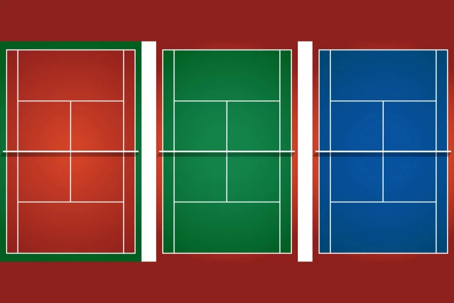 What are the 3 Types of Tennis Courts?